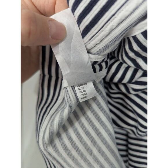 Ann Taylor Striped Blazer women's 6 black white unstructured cotton blend - Picture 7 of 8
